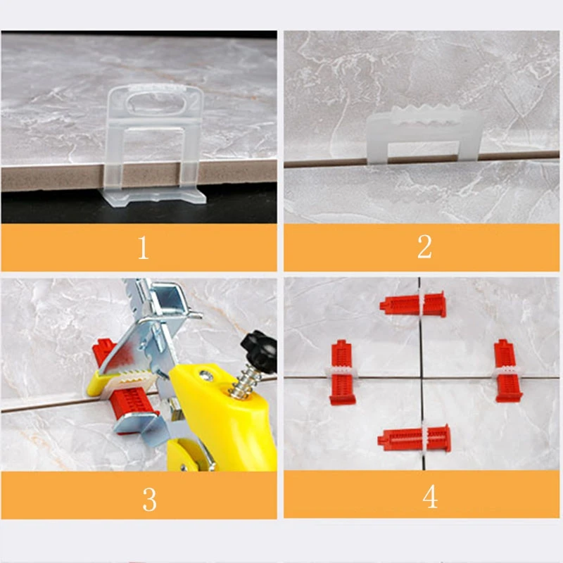 

100Pc Tile Leveling System Universal Leveling Wedges Tile Levelling Flooring Tiling Tool for Suit Household System Floor