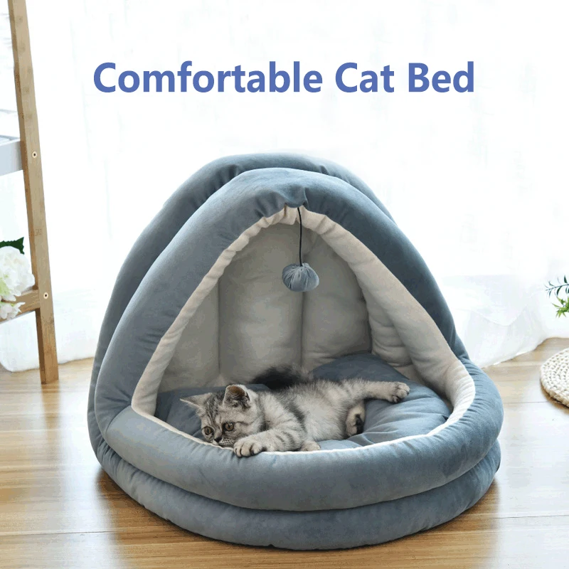 

Лежанка для кошек, мягкая, для кошек, теплая, для собак, щенков, удобная палатка для котенка, аксессуары для домашних животных