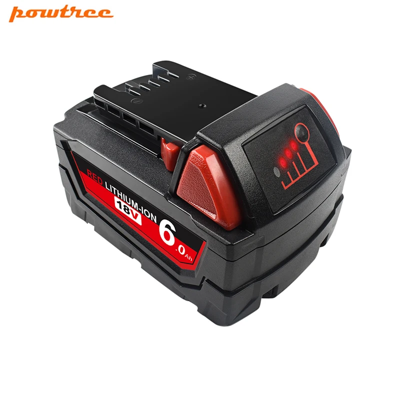 Powtree для Milwaukee M18 9 0/1815 Ач 18 в электроинструменты перезаряжаемая литий ионная