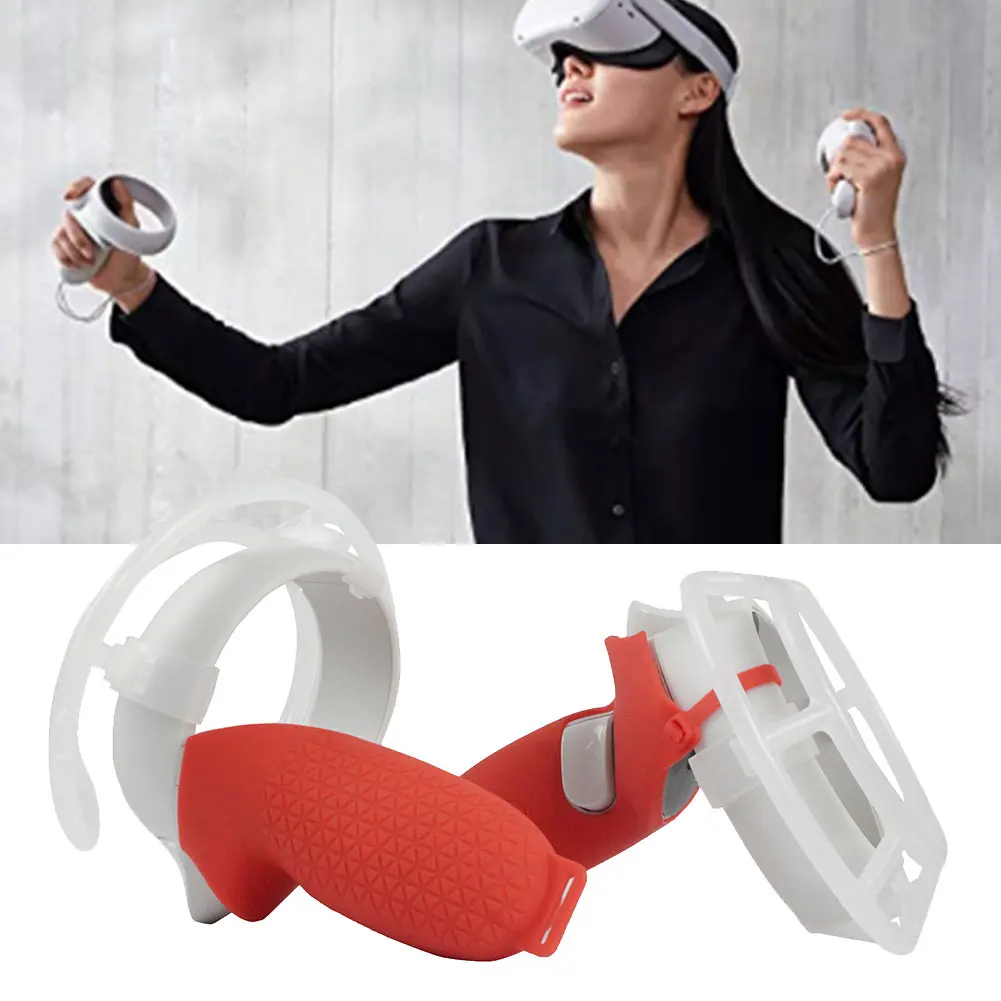 

Controller Grip Cover Game VR Accessories Anti-collision Protection Frame Non Slip Ergonomic PP Material For Oculus Quest 2 #920