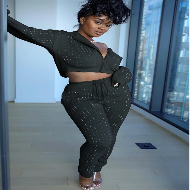 

2020 Women Elegant Fashion Two -Pieces Suit Sets Female Stylish Plus Size Greek Fret Print Coat Pant Sets