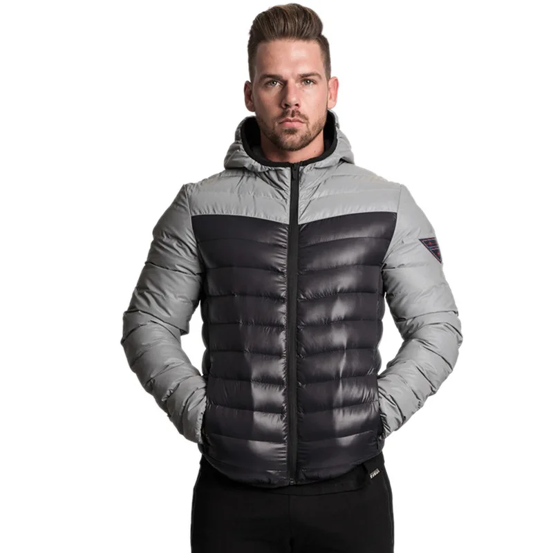 Мужская зимняя парка в стиле пэчворк теплые куртки с простым подолом практичная