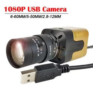 Мини веб-камера 1080P Full HD для ПК, USB бокс-камера с 5-50 мм ручным зумом, варифокальный объектив CS для Skype, видеозвонка