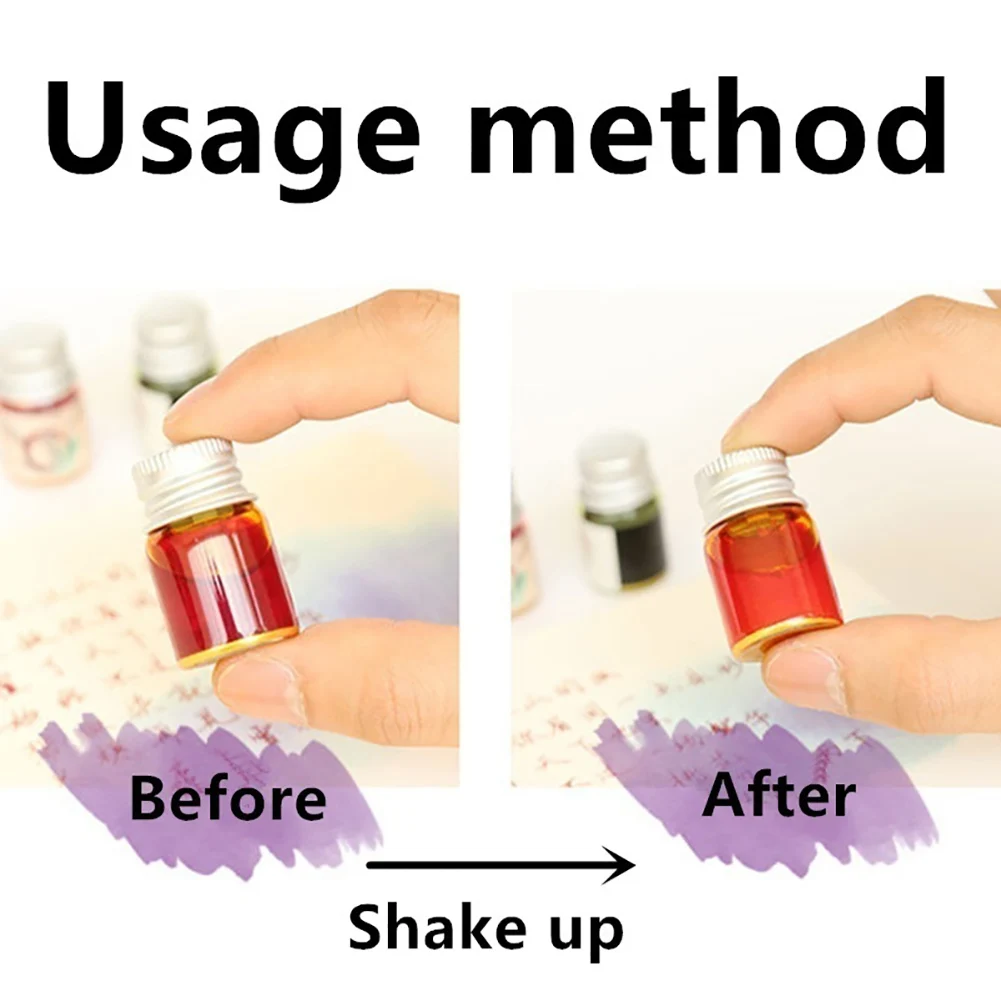 5 мл 24 цвета каллиграфия искусственные чернила для письма с блестящим порошком |