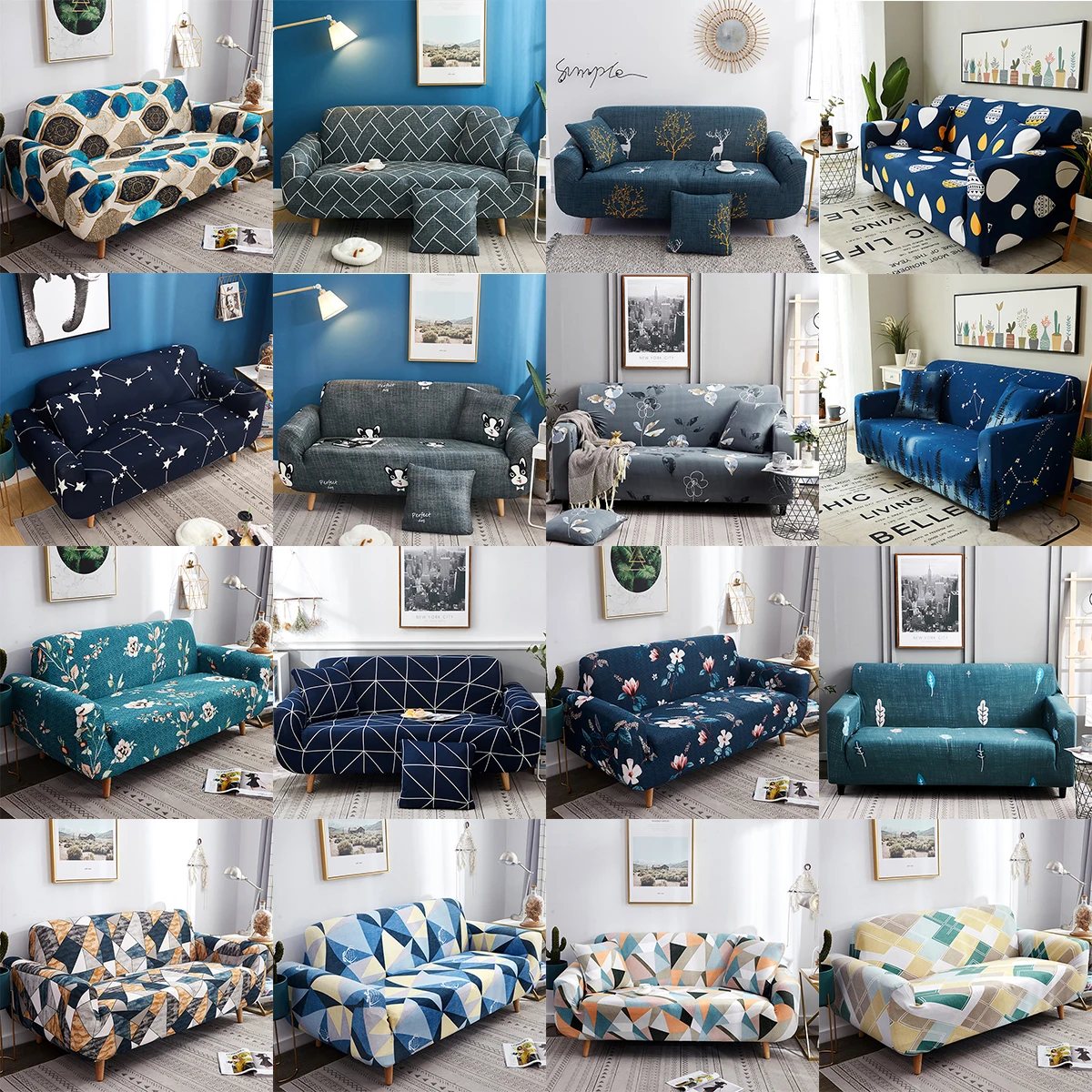 

LuanQI Elastic Sofa Cover 1/2/3/4 Seat Slipcover Universal Couch Cover For Living Room Sofa Cover For Home Stretch All Inclusive