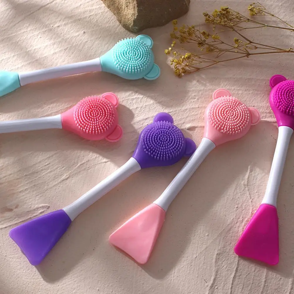 

Soft Silicone DIY Manual Face Wash Brush Portable Mask Brush Beauty Tool