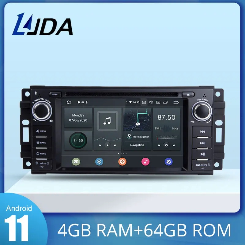 LJDA Android  Car Radio Multimedia DVD GPS For Dodge RAM 1500 Chrysler Sebring Jeep Compass Commander Grand Cherokee Wrangler