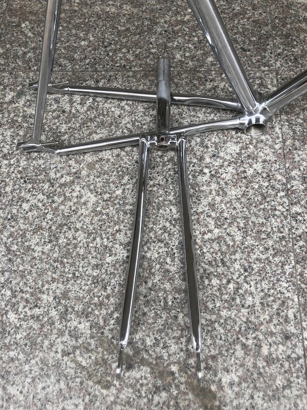 700C bicicleta fixie gear велосипедная Рама с серебряным покрытием винтажная велосипедная Рама 52 см односкоростная велосипедная Рама из стали с вилкой