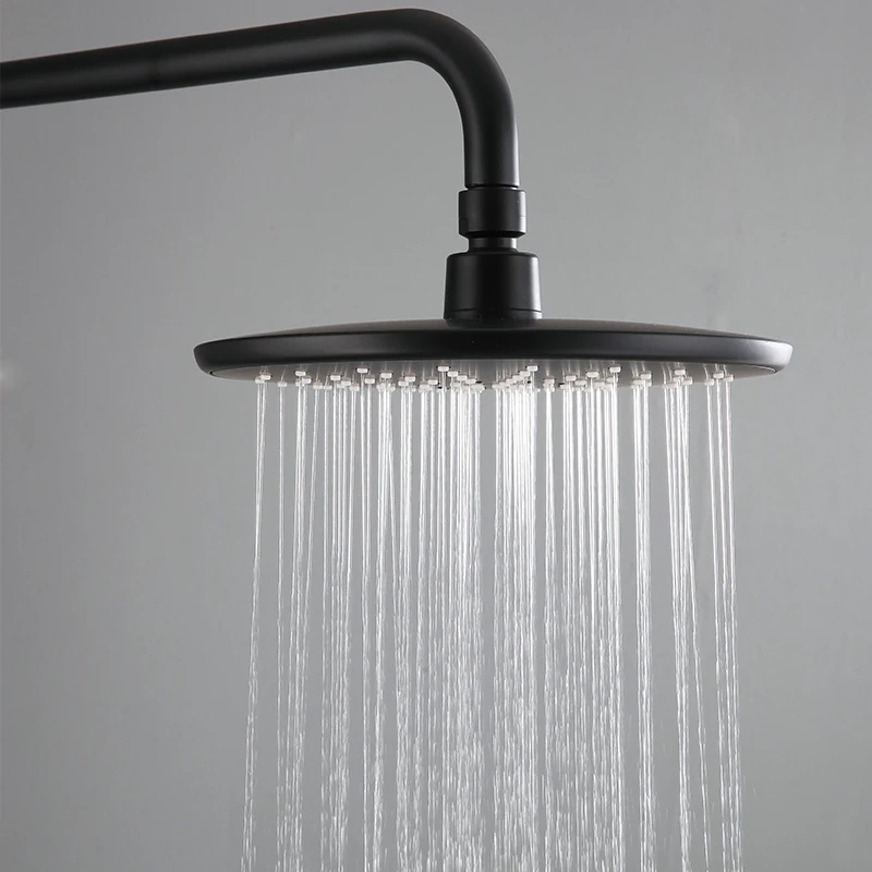 BECOLA matte black shower head bathroom ABS plastic shower faucet fashion BLACK rainfall shower nozzle free shipping
