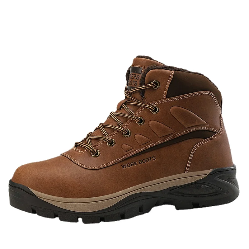 

CSBL Men High Quality Genuine Leather Boots Male Winter Casual Motorcycle Ankle Boots Men Lace-Up Boots Fashion Men Boots