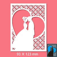 93123mm couple heart metal cutting dies craft embossing scrapbooking paper craft greeting card