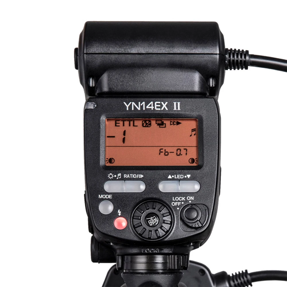Кольцевая вспышка YongNuo YN-14EX YN14EX TTL для макросъемки с переходным кольцом Speedlite Canon