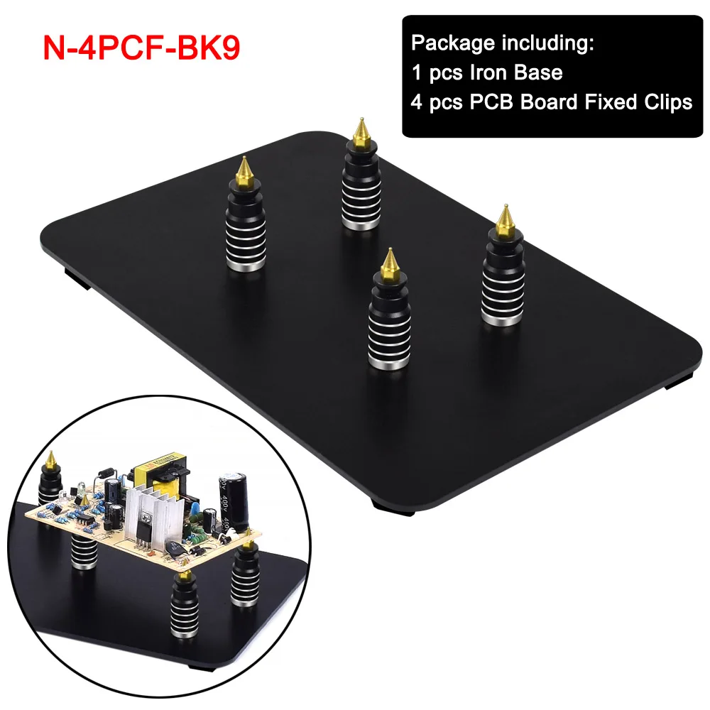 N-4PCF-BK9 NEWACALOX третья рука помощи горячий воздушный пистолет Рамка подставка для паяльника для 858D 8786 паяльная станция горячий пистолет стенд сварочная помощь Инструмент - Цвет: N-4PCF-BK9
