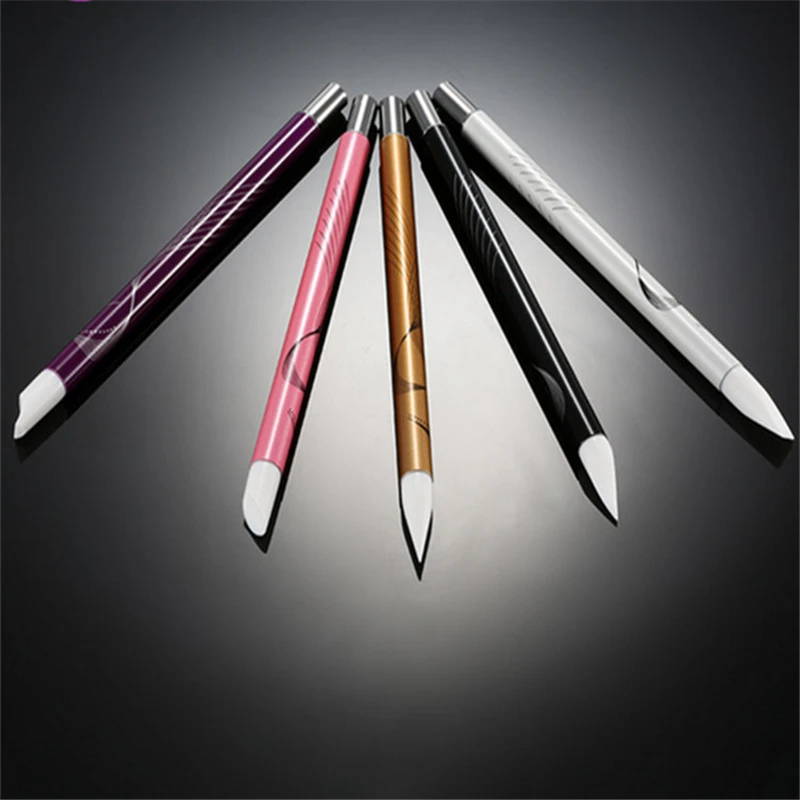 5 шт./компл. новинка металлическая силиконовая кисть для дизайна ногтей акриловая