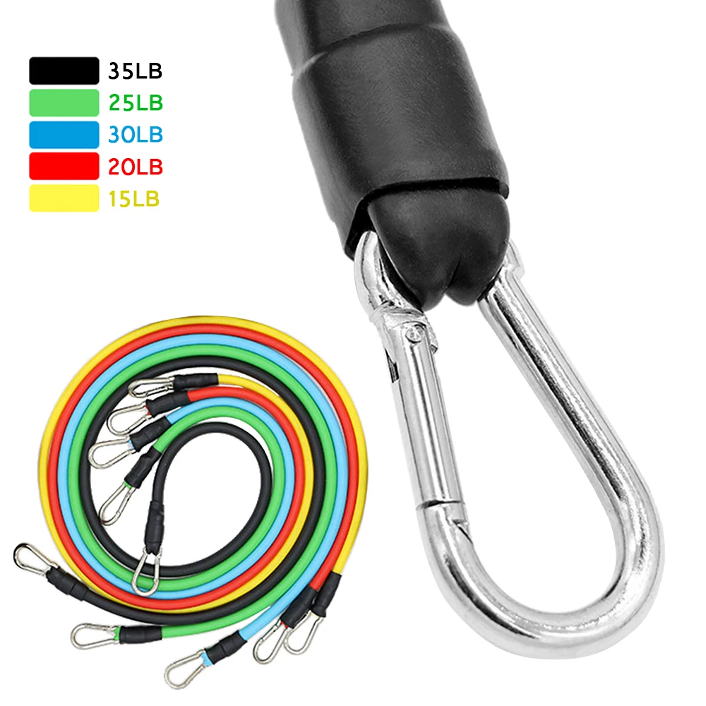13pcs Home Gym Resistance Bands Set Workout Fintess Exercise Tube Jump Rope Door Anchor Ankle Straps Band|Эспандеры| |