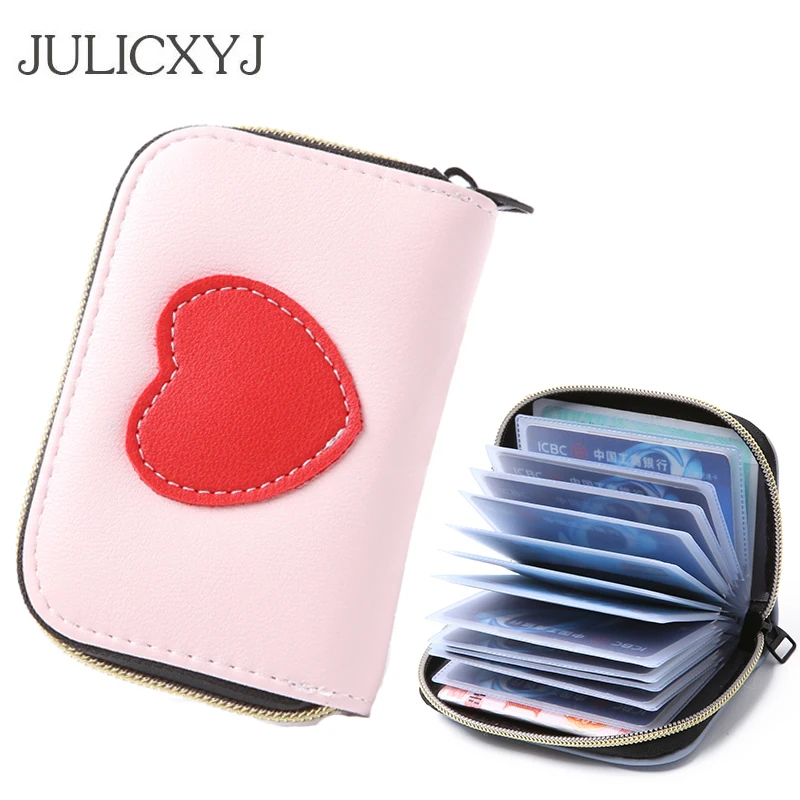 

JULICXYJ Модный женский кошелек на молнии с 24 отделениями для удостоверения личности, кредитных карт, чехол, сумка, органайзер для водительског...