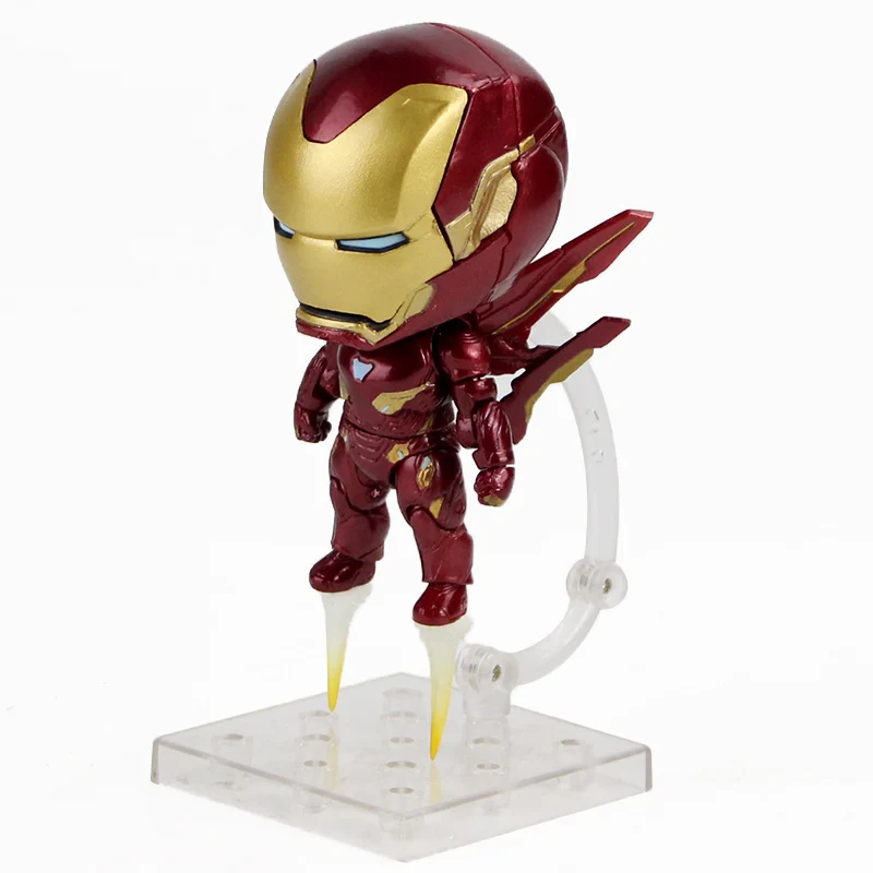Iron Man 988 No Box Бесконечность войны Мстители фигурку Nendoroid 543 781 866 955 988 1037 Человек-паук Железный человек Локи черная модель пантера игрушки - Цвет: Iron Man 988 No Box