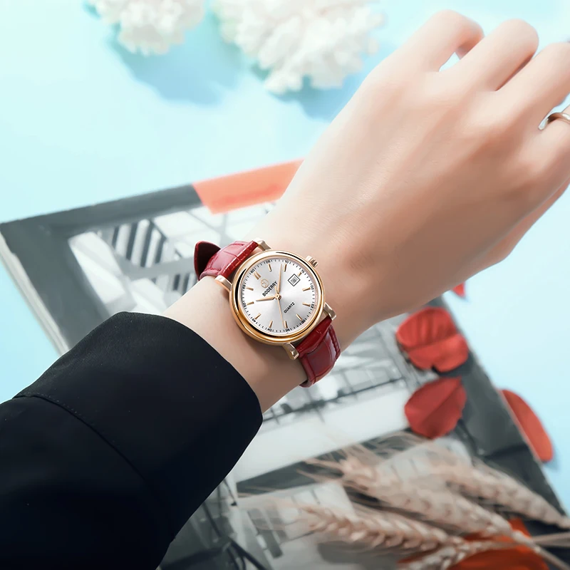 Женские швейцарские кварцевые часы Boderry роскошные топового бренда деловые