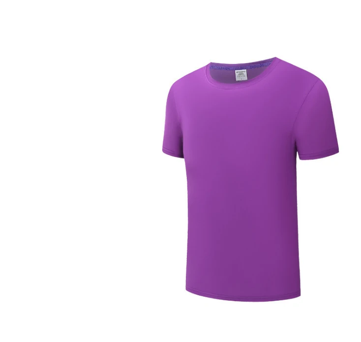 

Solid color cotton sports short sleeve round neck advertising custom logo cultural shirt sportswear T-shirt printing GBB40