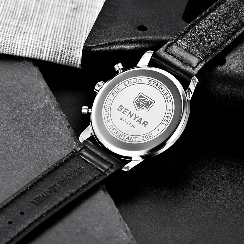 

new business Men's watches BENYAR fashion sport men watch chronograph male top luxury brand waterproof watch Relogio Masculino