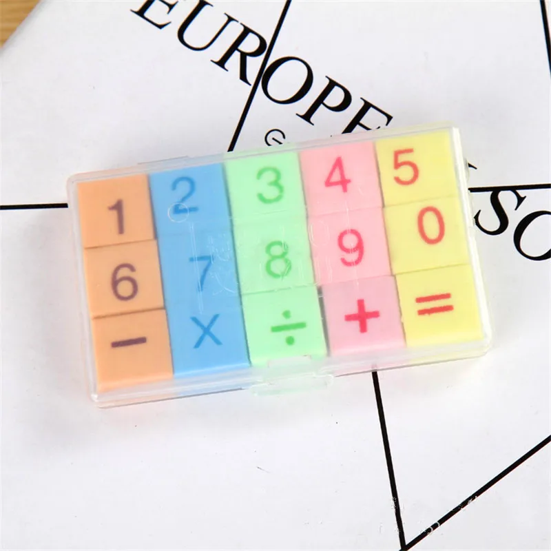 15 шт./лот креативные арифметические символы ластик Новинка просветление