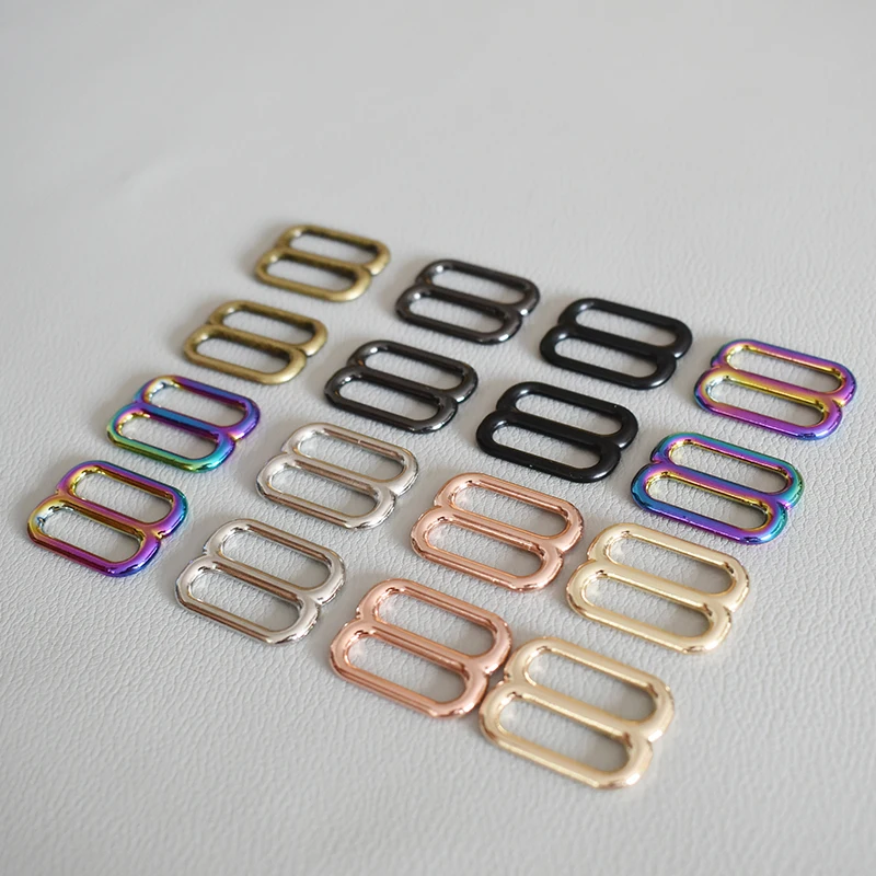 

20 Pcs/Lot 8 Ring DIY dog collar Straps Bags Belts Accessories Adjuster Slider for 20mm Webbing High Quality Plated Metal