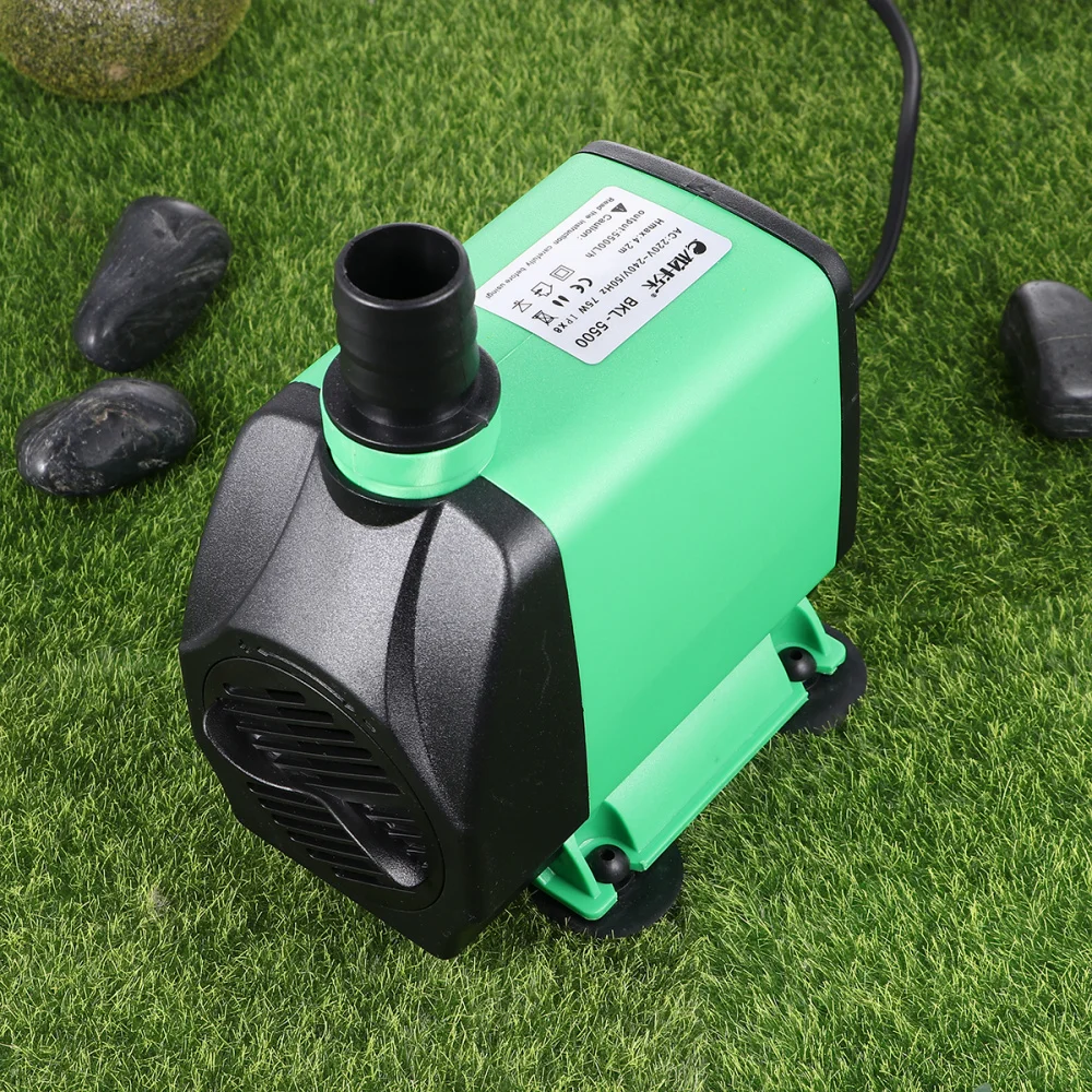

75W Electric Submersible Pump Aquarium Tank Waterfall Fountain Pump Garden Pump Fish Pond (Green)
