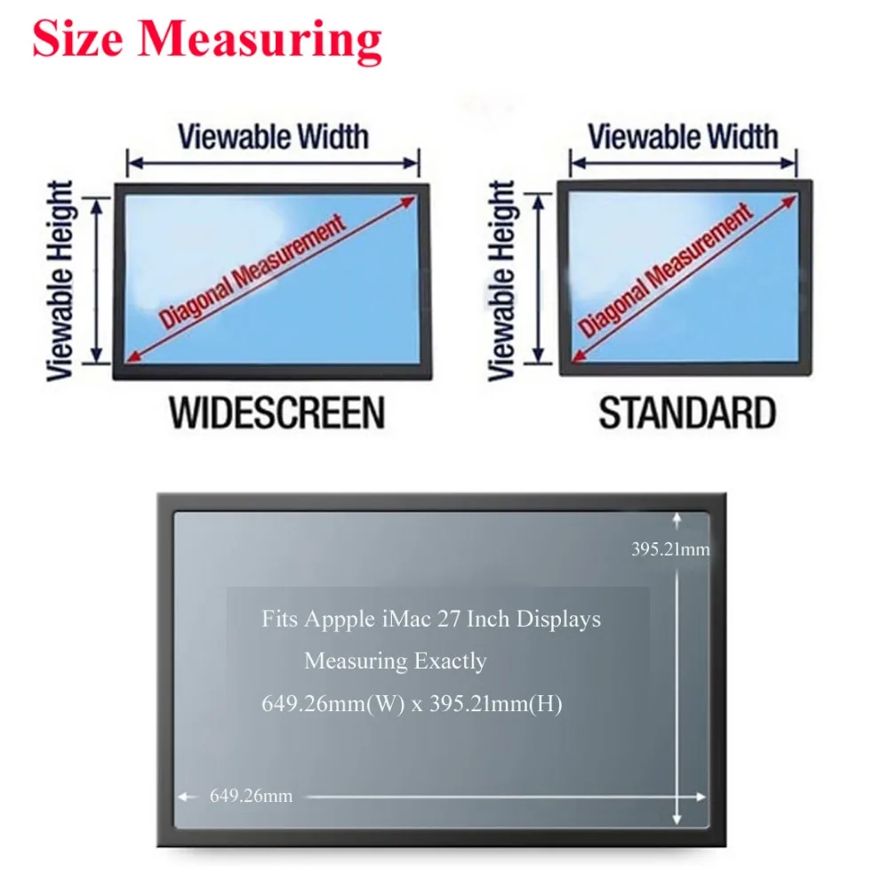 

Anti-Glare Privacy Filter for Apple iMac 27 Inch Monitors