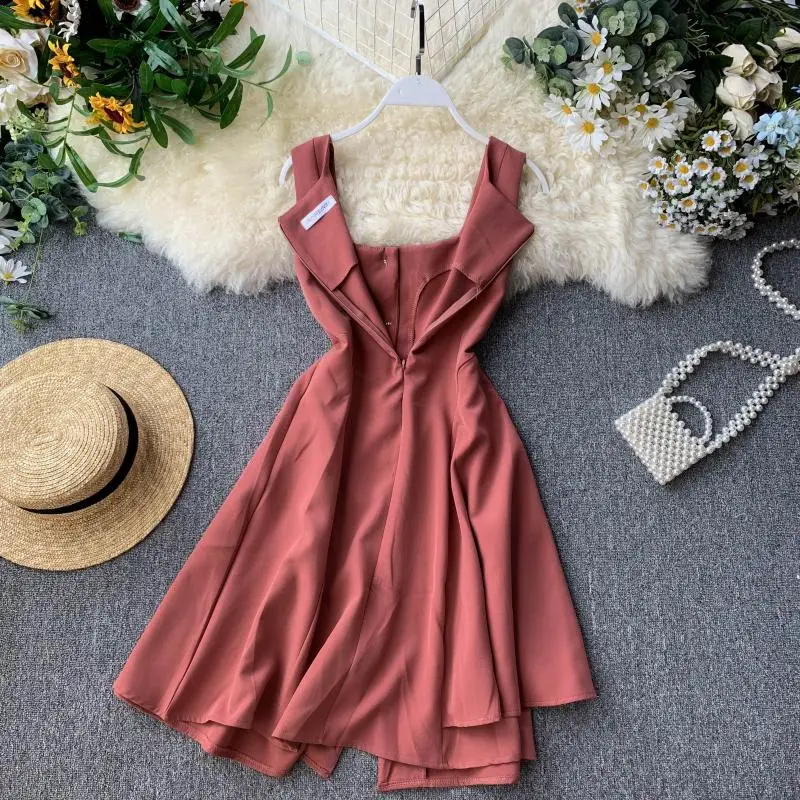 Женское винтажное платье без рукавов FMFSSOM облегающее однобортное в стиле ретро с