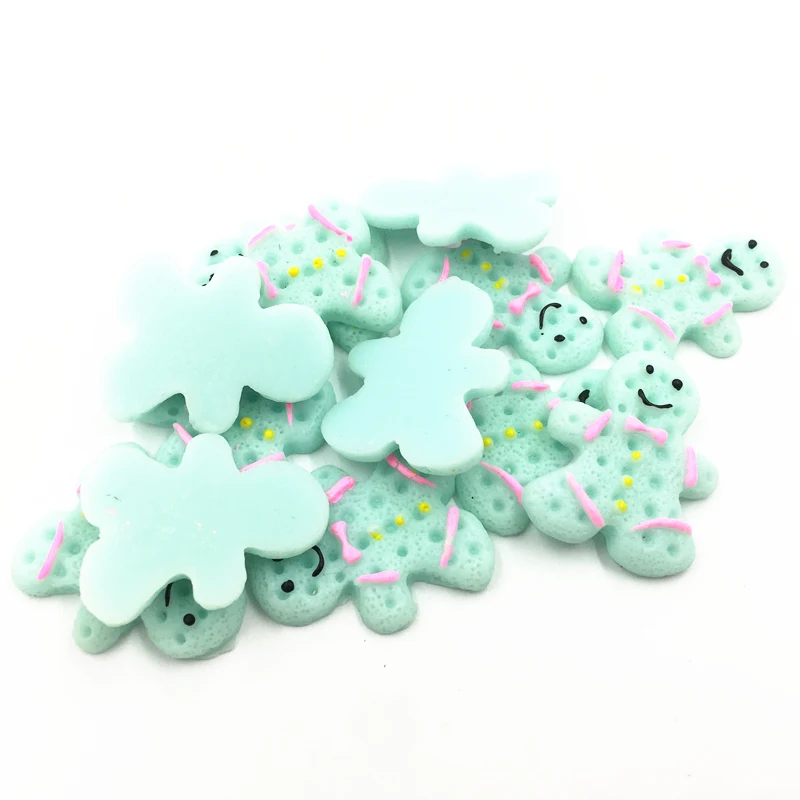 20 шт. голубой камео кабошон украшения милые детские печенья акриловые плоская