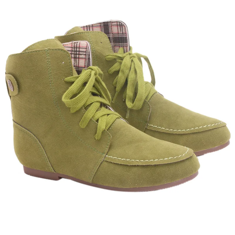 Ботинки женские зимние модные ботильоны на плоской подошве ботинки в байкерском