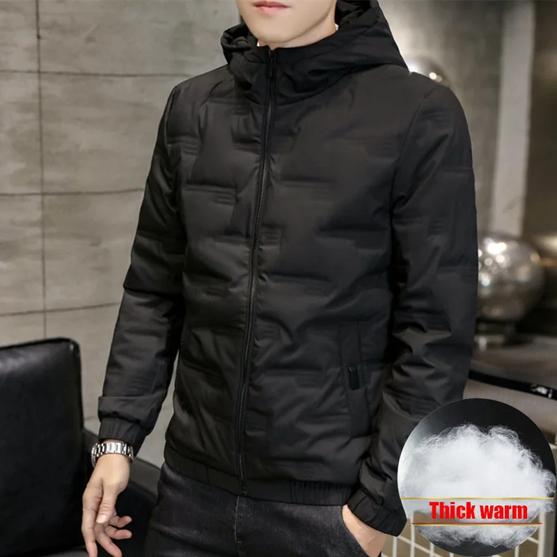 Down Jacket Men's Autumn and Winter Men's -20 Degrees White Duck Down Jacket Hooded Outdoor Thick Warm Snow Jacket OversizeM-5XL