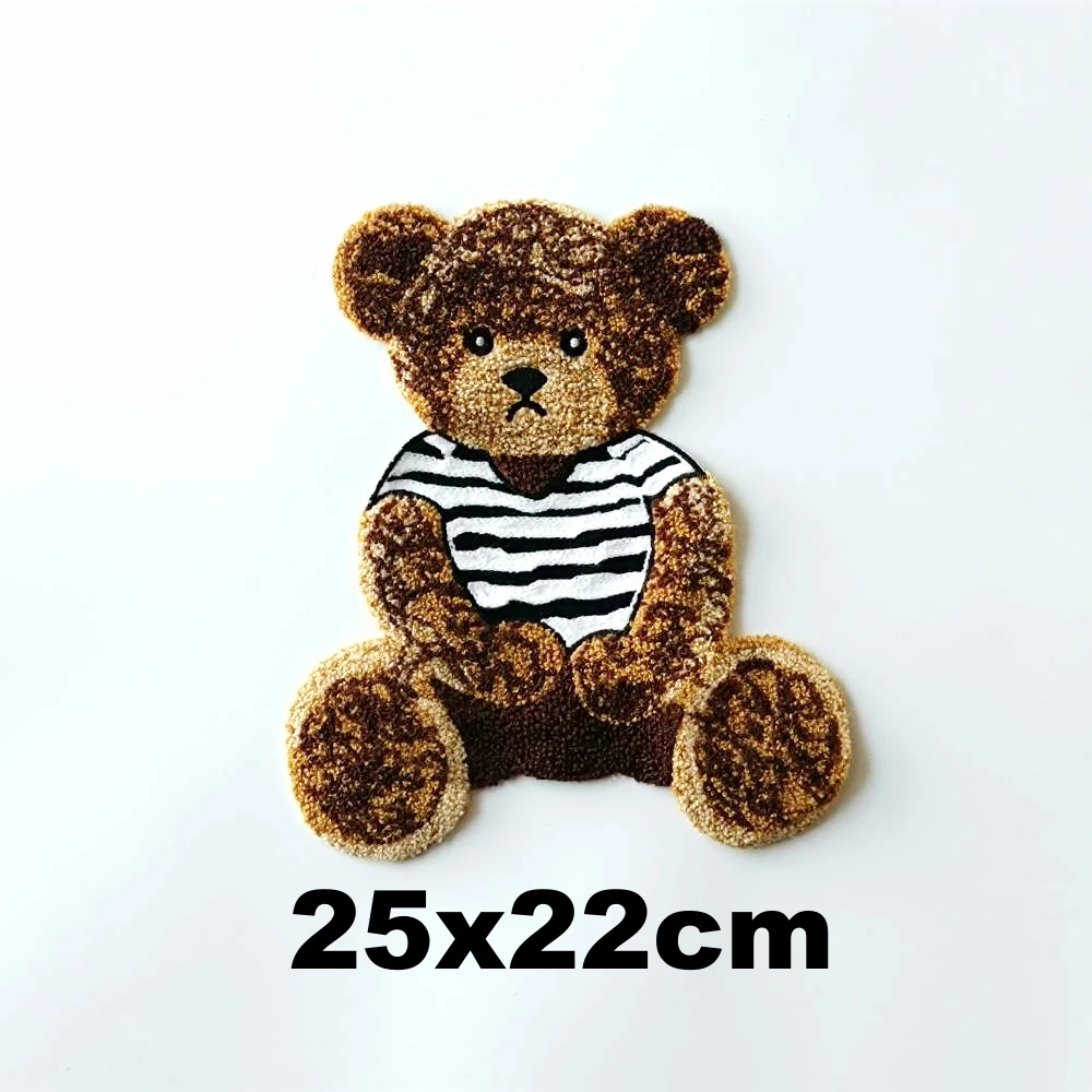 

Design One set large embroidery big bear animal cartoon patches for clothing HE-3032