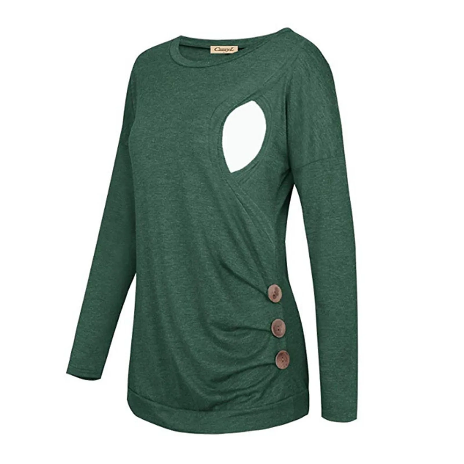 Футболка для кормящих матерей топы в полоску с длинным рукавом грудного