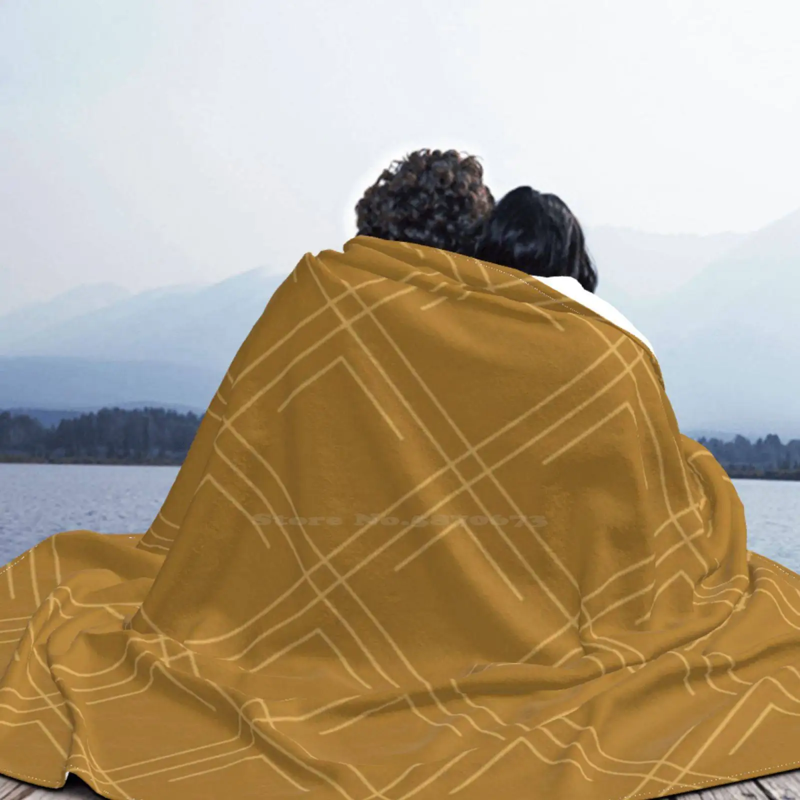 Золотые диагональные линии Алмазный Узор-Золотое одеяло для кондиционирования