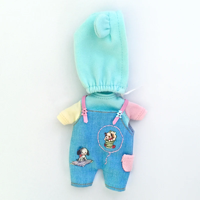 

ob11 doll clothes hat + long-sleeved T-shirt + jumpsuit or suspender skirt suit for obitsu 11, GSC, 1/12 bjd doll clothes dress