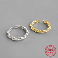korean version of 925 sterling silver ring ins simple style fashion wild chain design trend female models opening adjustable