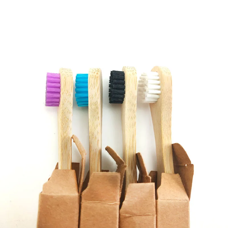 Экологичная бамбуковая зубная щетка Экологически чистая деревянная с мягкой