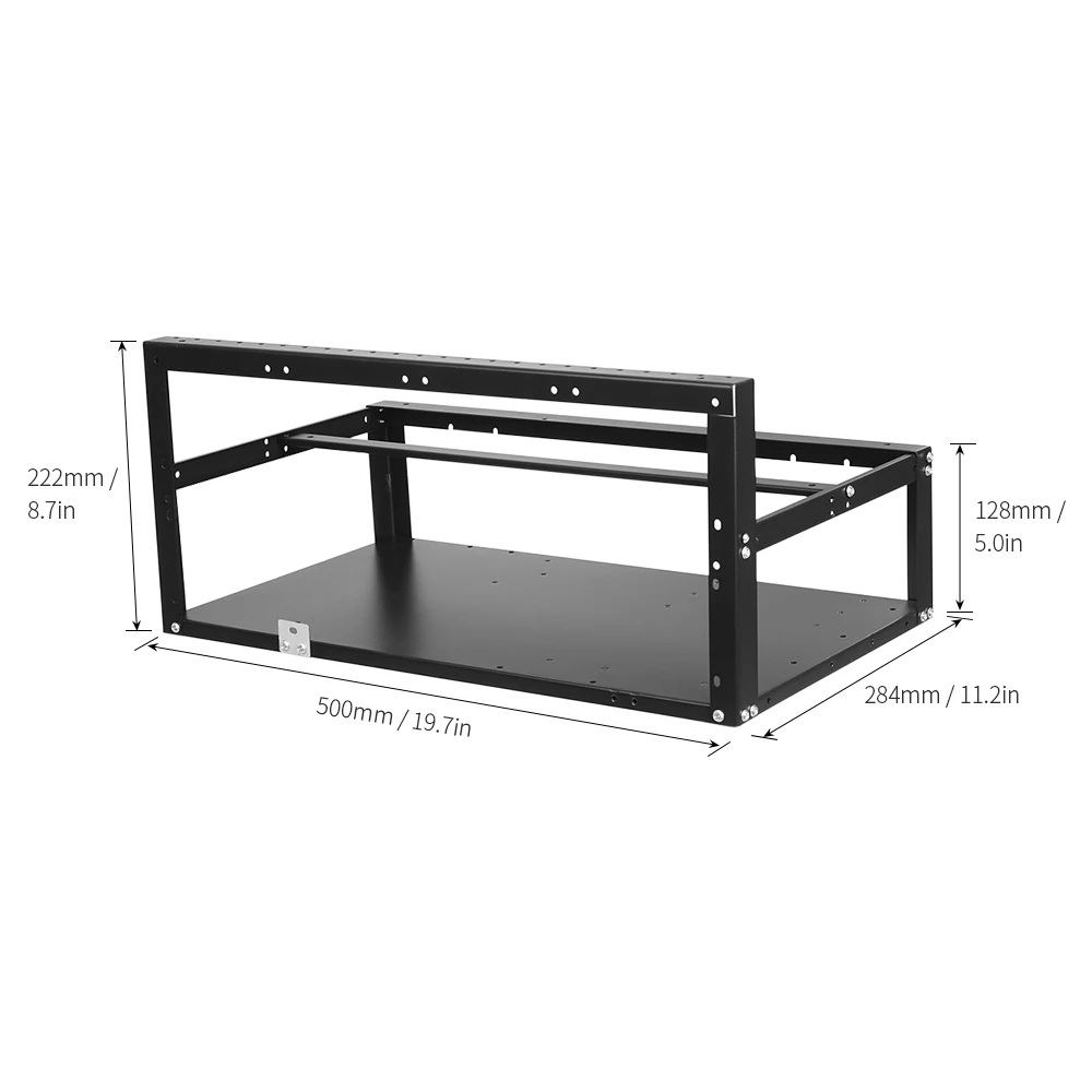 Горячая сталь монета открытый воздух Шахтер Шахтерская рама Rig чехол до 8 GPU BTC LTC ETH