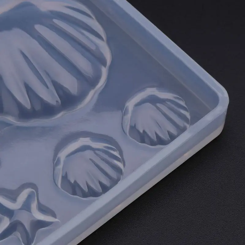 Q0KE Silicone Mold Sea Shell Starfish DIY Epoxy Resin Jewelry Making Pendant Cake Decoration Mirror Crystal Handmade Crafts | Украшения и