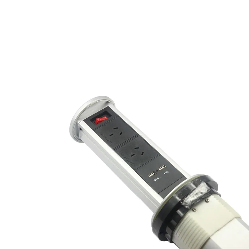 Выдвижной пневматический привод Настольный Pop Up электрическая розетка с