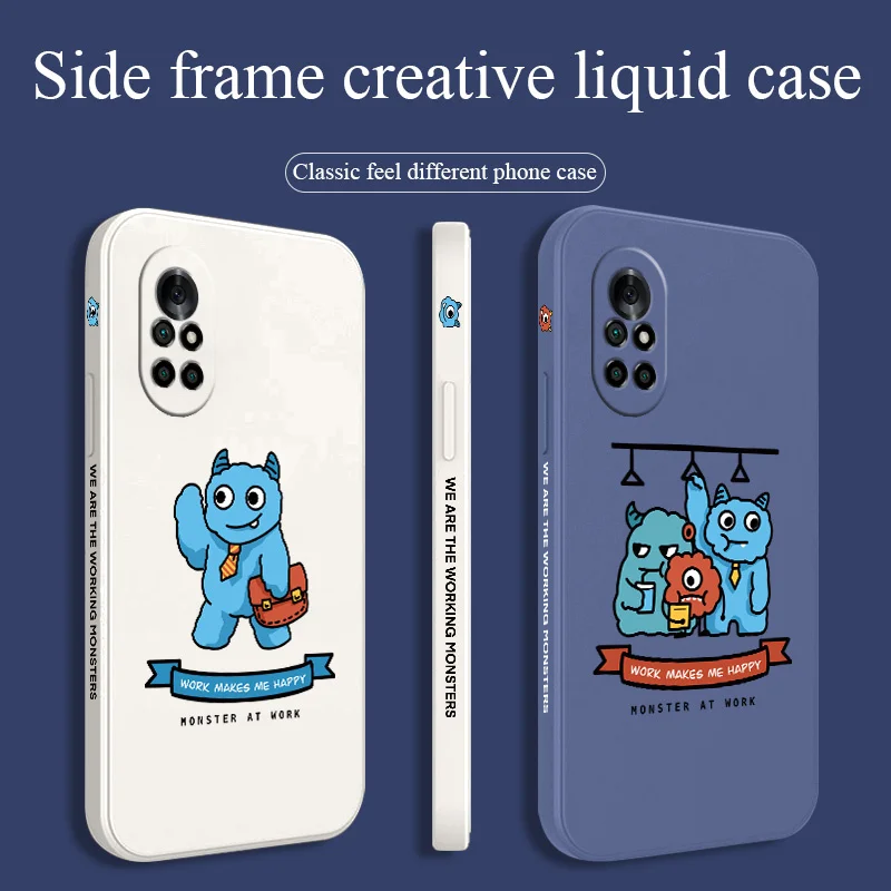 

Funny Monster Phone Case For Huawei Nova8 8Pro 8SE Nova 7 7Pro 7SE 6 6se 5 5Pro 5Z 5I 5Ipro 5T 4 4E Silicone Cover