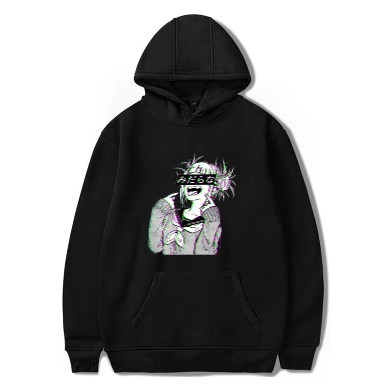 Толстовка мужская в стиле японского аниме уличная одежда хип хоп теплый свитшот