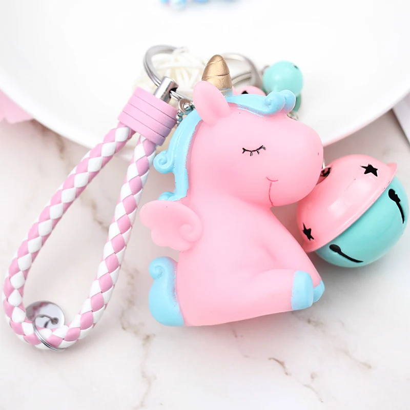 

Cartoon Unicorn Keychain Cute Animal Dream Pony Keyring Leather Cord Doll Toy Car Bag Pendant Keyholder Men Women Gift Jewelry