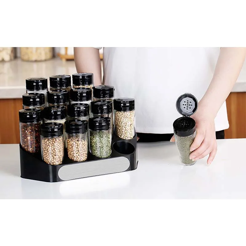 17 шт./компл. Еда Класс Стекло прозрачная коробка с пряностями для соль перец