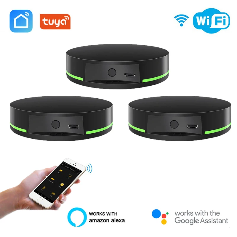 

Tuya Smart Wifi Universal IR Remote Controller Smart Life App Remote Control Support Alexa Google Home Voice Control Smart Home