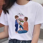 2021 белая футболка Для женщин Kawaii Super Mario мамы и дочери футболка для отдыха эстетическое прекрасный подарок на день матери, хипстерская футболка