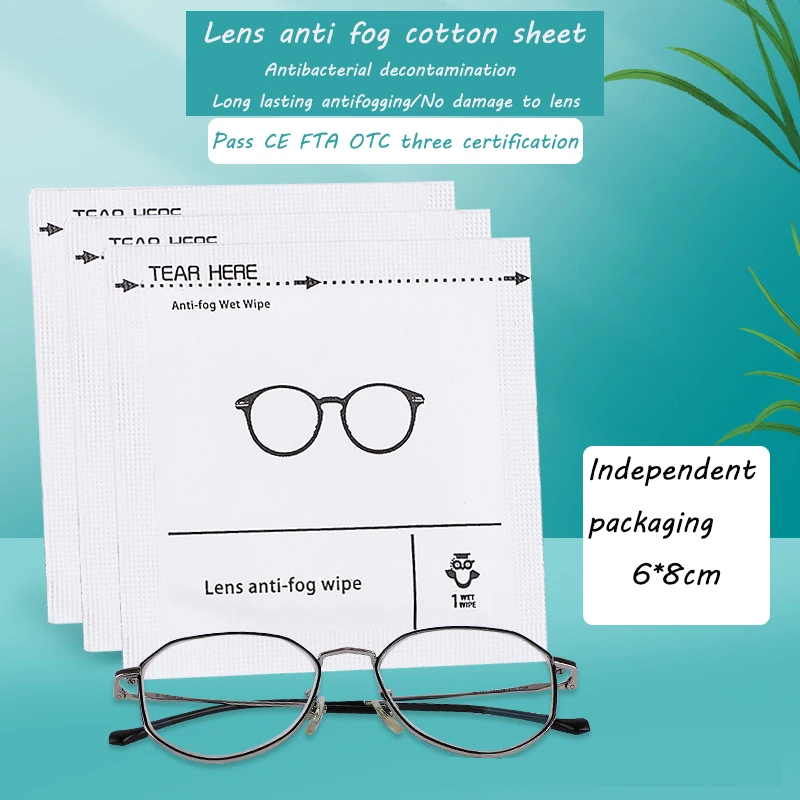 

10/30/50Pcs Disposable Eyeglass Anti-Fog Wet Wipe Pre-moistened Antifog Lens Wipe Portable Glasses Phone Screen Cleaning Supplie