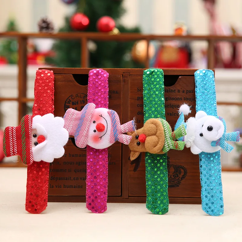 

Рождественские украшения, круглые браслеты, детские подарки, круглые украшения с блестками, Рождественская Кукла-эльф, украшения для рожде...