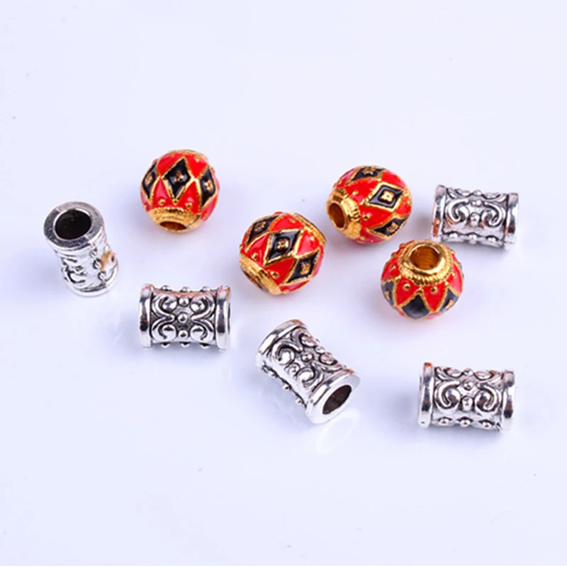 9 шт./компл. коса для волос Dread борода дредлок бусины кольца трубка аксессуары